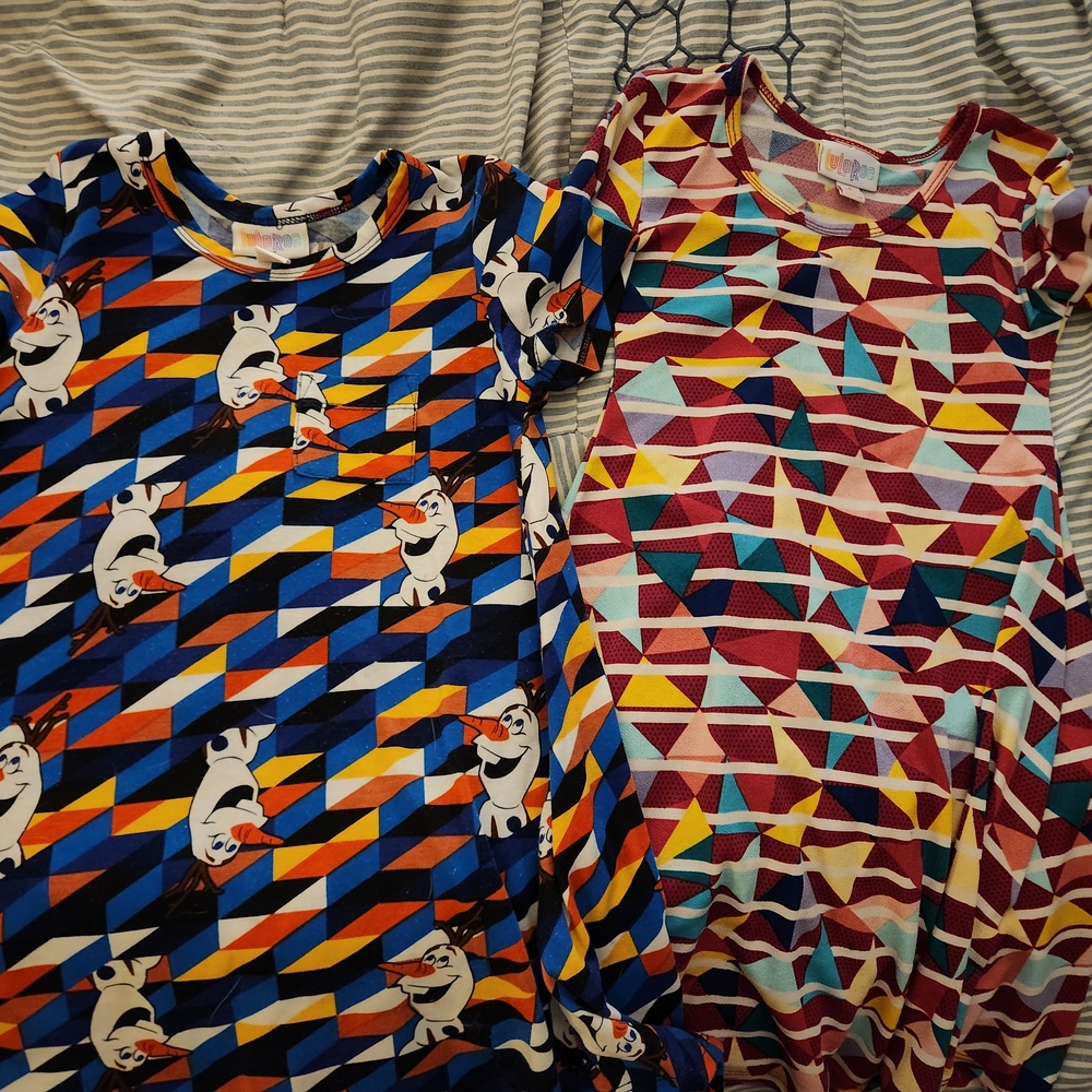 Colorful Geometric and Character Print Dresses